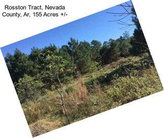 Rosston Tract, Nevada County, Ar, 155 Acres +/-