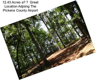 12.43 Acres a Great Location Adjoing The Pickens County Airport