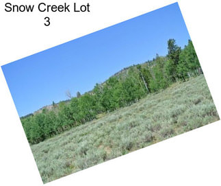 Snow Creek Lot 3