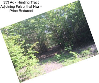 353 Ac - Hunting Tract Adjoining Felsenthal Nwr - Price Reduced