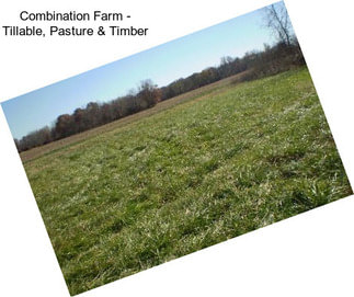 Combination Farm - Tillable, Pasture & Timber