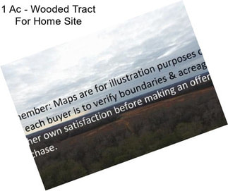 1 Ac - Wooded Tract For Home Site