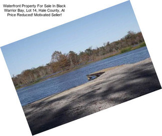 Waterfront Property For Sale In Black Warrior Bay, Lot 14, Hale County, Al Price Reduced! Motivated Seller!