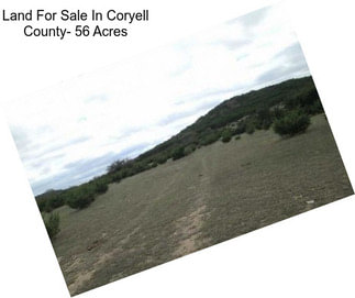 Land For Sale In Coryell County- 56 Acres