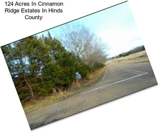 124 Acres In Cinnamon Ridge Estates In Hinds County