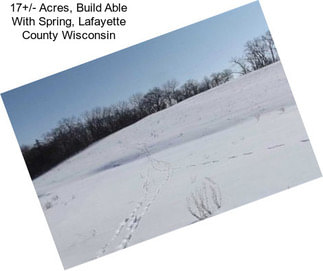 17+/- Acres, Build Able With Spring, Lafayette County Wisconsin