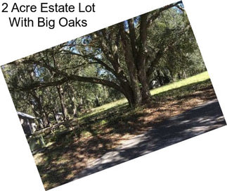 2 Acre Estate Lot With Big Oaks