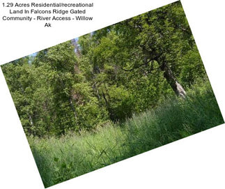 1.29 Acres Residential/recreational Land In Falcons Ridge Gated Community - River Access - Willow Ak