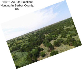 160+/- Ac. Of Excellent Hunting In Barber County, Ks.