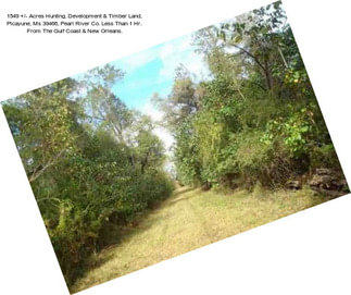 1549 +/- Acres Hunting, Development & Timber Land, Picayune, Ms 39466, Pearl River Co. Less Than 1 Hr. From The Gulf Coast & New Orleans.
