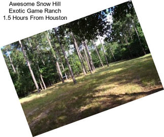 Awesome Snow Hill Exotic Game Ranch 1.5 Hours From Houston