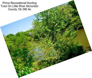 Prime Recreational Hunting Tract On Little River Mccurtain County, Ok 380 Ac