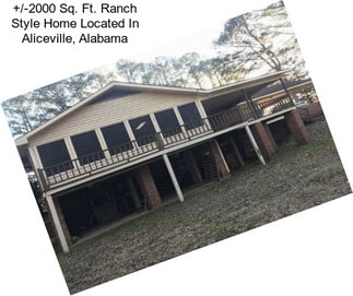 +/-2000 Sq. Ft. Ranch Style Home Located In Aliceville, Alabama