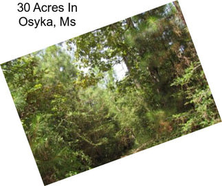 30 Acres In Osyka, Ms