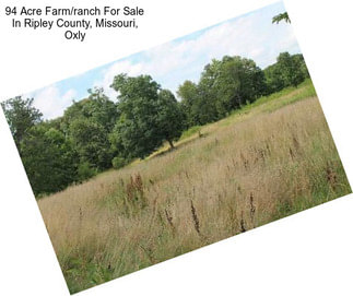 94 Acre Farm/ranch For Sale In Ripley County, Missouri, Oxly