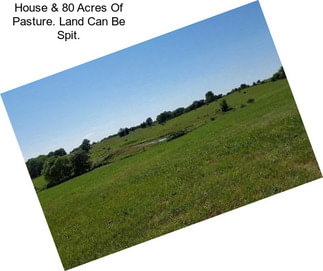 House & 80 Acres Of Pasture. Land Can Be Spit.