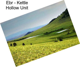 Ebr - Kettle Hollow Unit