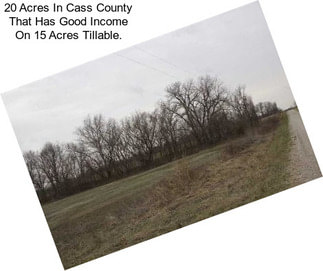 20 Acres In Cass County That Has Good Income On 15 Acres Tillable.