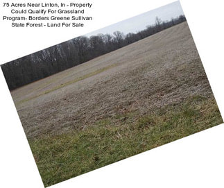 75 Acres Near Linton, In - Property Could Qualify For Grassland Program- Borders Greene Sullivan State Forest - Land For Sale