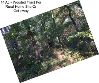 14 Ac - Wooded Tract For Rural Home Site Or Get-away