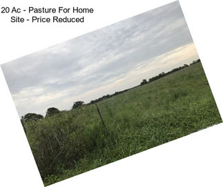 20 Ac - Pasture For Home Site - Price Reduced