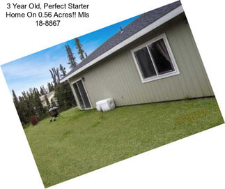 3 Year Old, Perfect Starter Home On 0.56 Acres!! Mls 18-8867