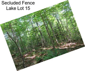 Secluded Fence Lake Lot 15