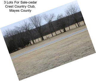 3 Lots For Sale-cedar Crest Country Club, Mayes County