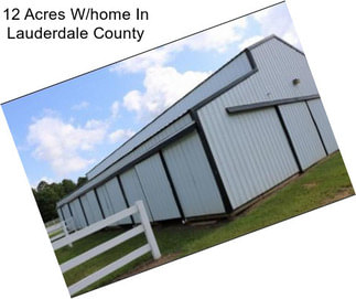 12 Acres W/home In Lauderdale County