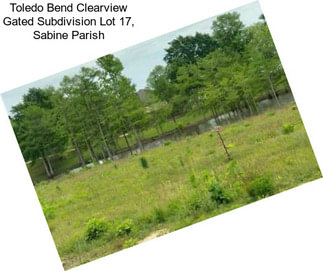 Toledo Bend Clearview Gated Subdivision Lot 17, Sabine Parish