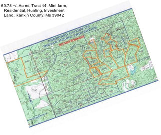 65.78 +/- Acres, Tract 44, Mini-farm, Residential, Hunting, Investment Land, Rankin County, Ms 39042