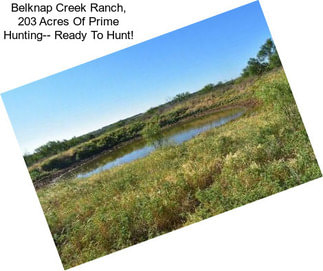 Belknap Creek Ranch, 203 Acres Of Prime Hunting-- Ready To Hunt!