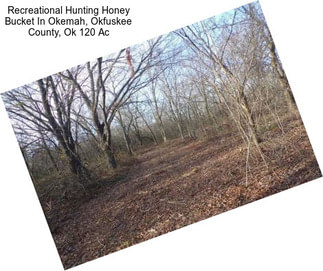 Recreational Hunting Honey Bucket In Okemah, Okfuskee County, Ok 120 Ac