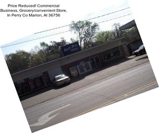 Price Reduced! Commercial Business, Grocery/convenient Store, In Perry Co Marion, Al 36756