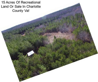 15 Acres Of Recreational Land Or Sale In Charlotte County Va!