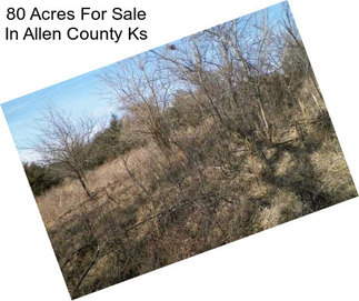 80 Acres For Sale In Allen County Ks