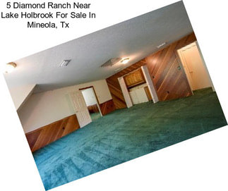 5 Diamond Ranch Near Lake Holbrook For Sale In Mineola, Tx