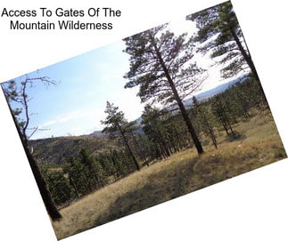 Access To Gates Of The Mountain Wilderness