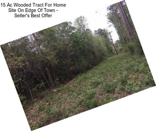 15 Ac Wooded Tract For Home Site On Edge Of Town - Seller\'s Best Offer