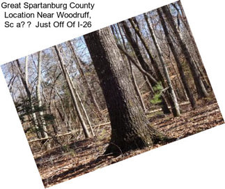 Great Spartanburg County Location Near Woodruff, Sc a Just Off Of I-26