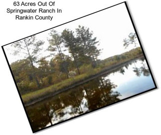 63 Acres Out Of Springwater Ranch In Rankin County