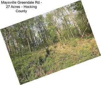 Maysville Greendale Rd - 27 Acres - Hocking County