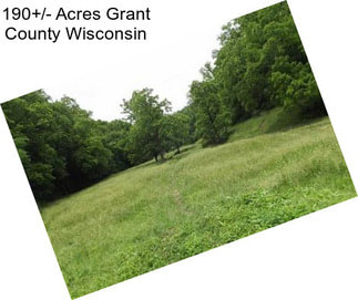 190+/- Acres Grant County Wisconsin