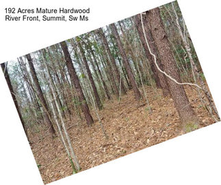 192 Acres Mature Hardwood River Front, Summit, Sw Ms