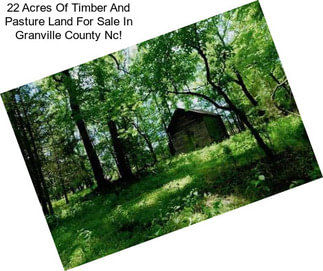 22 Acres Of Timber And Pasture Land For Sale In Granville County Nc!
