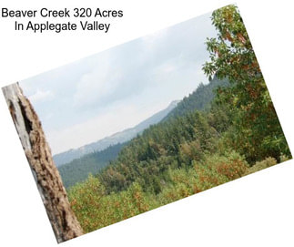 Beaver Creek 320 Acres In Applegate Valley