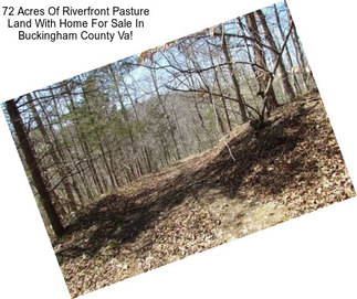 72 Acres Of Riverfront Pasture Land With Home For Sale In Buckingham County Va!