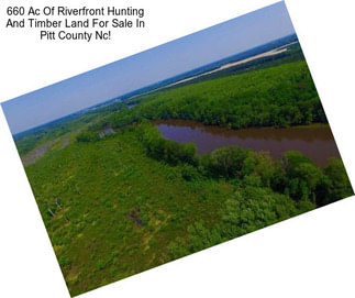 660 Ac Of Riverfront Hunting And Timber Land For Sale In Pitt County Nc!