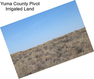 Yuma County Pivot Irrigated Land