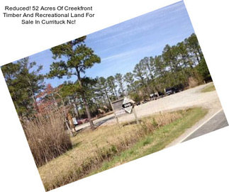 Reduced! 52 Acres Of Creekfront Timber And Recreational Land For Sale In Currituck Nc!